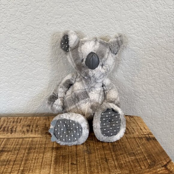 Demdaco Koala Bear Kisses Gray Plaid Plush Stuffed Animal Lovey Baby Dots Toy - Picture 2 of 9
